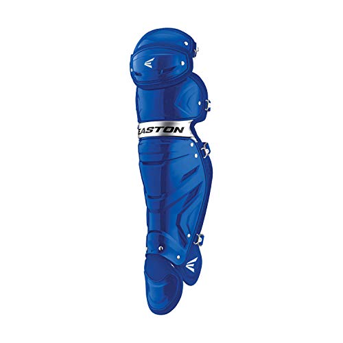 EASTON GAMETIME Baseball Catchers Leg Guards | Adult | Royal | 2020 | Vented Shell For Ultimate Protection & Breathability | Triple Knee System For Ultimate Fit & Mobility | EVA Breathable Foam Liner