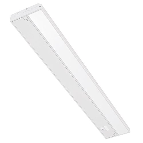 GetInLight 3 Color Levels Dimmable LED Under Cabinet Lighting with ETL Listed, Warm White (2700K), Soft White (3000K), Bright White (4000K), White Finished, 24-inch, IN-0210-3