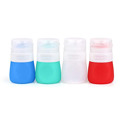 YINGGG Squeeze Portable Salad Dressing Container to Go Bottles Sauce Leakproof Condiment Storage Bottle, Dressing to Go for Lunch set of 4 (37ML)
