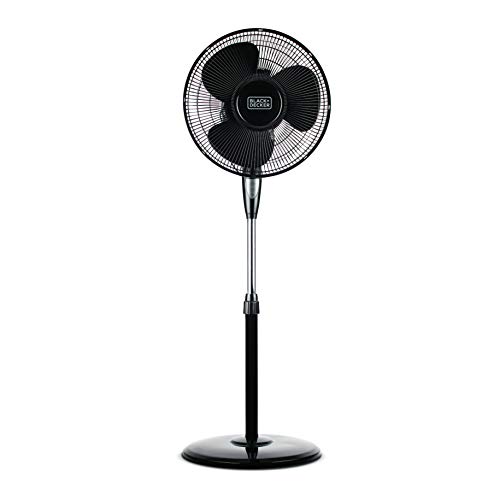 Black & Decker 16 Inches Stand Fan with Remote, Black