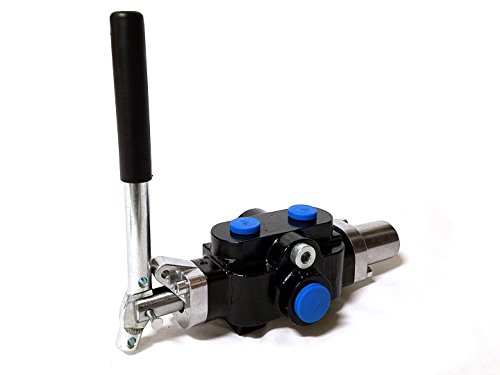 RuggedMade 30 GPM Hydraulic Directional Control Valve, Log Splitter Auto Return Detent Kick Off Control Valve, Adjustable Relief Lever Handle, 3500 PSI, 1/2' NPT Work Ports