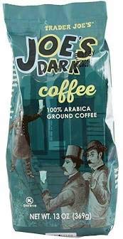 Trader Joe's JOES Dark Roast Coffee 100% Arabica Ground 13 oz (Pack of 2)