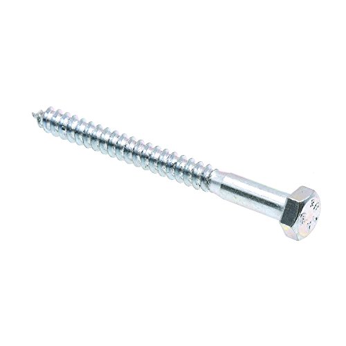 Prime-Line 9055762 Hex Lag Screws, 5/16 in. X 3-1/2 in., A307 Grade A Zinc Plated Steel, 50-Pack