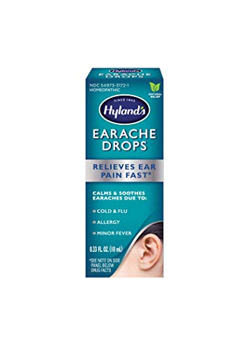 Ear Drops for Swimmers Ear and Allergy Relief for Kids and Adults by Hyland's, for Clogged Ears, Earaches, Fast Natural Homeopathic Pain Relief, 0.33 Ounce