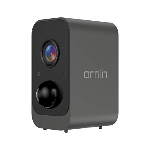 Ornin Camera WiFi | Outdoor/Indoor Home Battery Surveillance Camera, Compact Design, 1080P with PIR Motion Detection, Night Vision, 2-Way Audio, Cloud Service and SD Card(Space Grey)