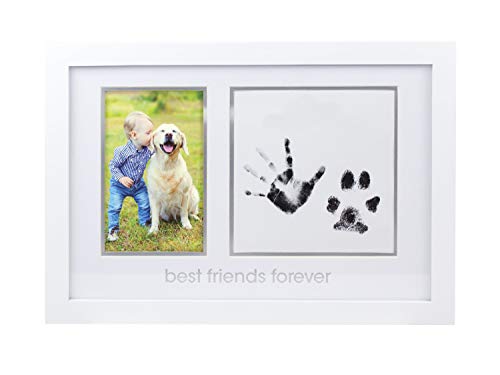 Pearhead Baby and Pet Best Friends Forever Keepsake Frame, Nursery Décor, Baby Shower Gift