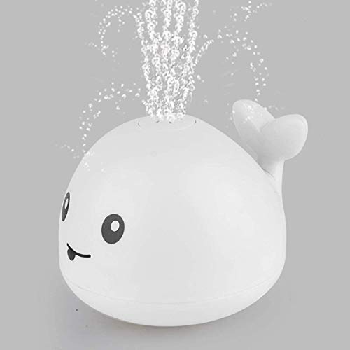 Mocoe Baby LED Light Up Bath Toys, Toddlers Water Spray Whale Bathtub Toys, Water Sprinkler Pool Toys for Infants Kids