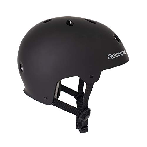 Retrospec CM-2 Classic Commuter Bike/Skate/Multi-Sport Helmet, Matte Black, Medium: 55-59 cm / 21.75 - 23.25 inches