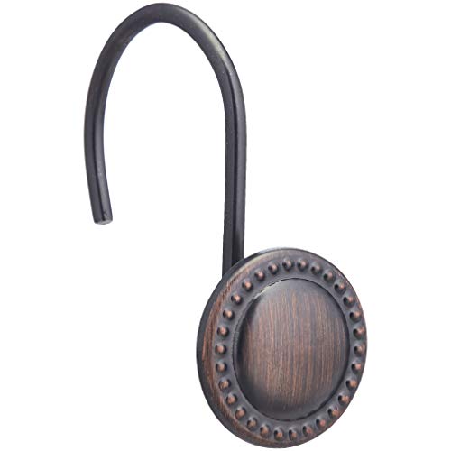 AmazonBasics Shower Curtain Hooks - Beaded Circle, Oil- Rubbed Bronze