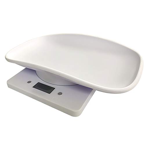 YTDTKJ Digital Pet Scale Food Weight Scale LCD Electronic Scales for Measure Small Dog Cat Small Animals Pet Food - Capacity up to 10 kg /22 lb(White)