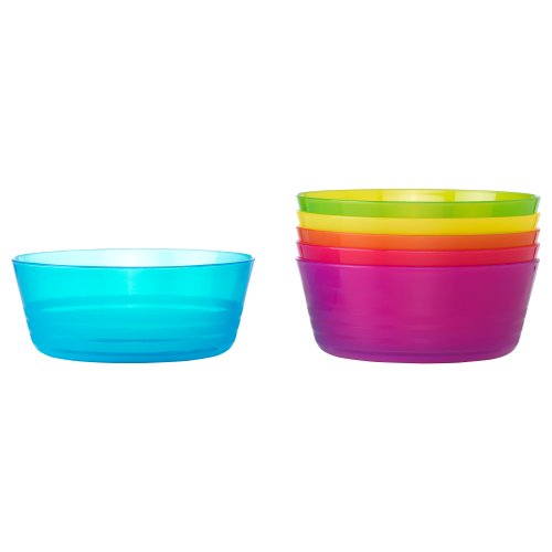 Ikea Kalas 301.929.60 BPA-Free Bowl, Assorted Colors, 6-Pack