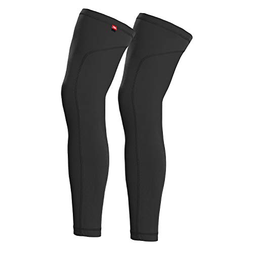 BALEAF Cycling Leg Warmer for Men Knee Full Sleeve Compression UV Black L