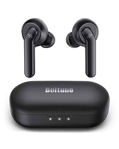 Wireless Earbuds Active Noise Cancelling, Boltune Bluetooth Earbuds with 4 Mics Noise Reduction, Enhanced Deep Bass, IPX8 Waterproof, 30Hrs ANC Earbuds, USB-C Quick Charging Case, Smart Touch Control