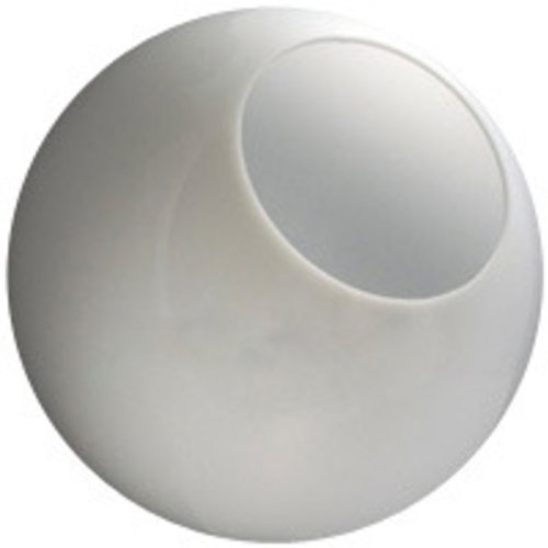 12 in. White Acrylic Globe - 5.25 in. Opening - Neckless Cut - American PLAS-12PW