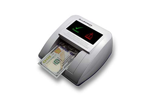 AccuBANKER D470 Quadscan 4-Way Orientation Counterfeit Detector with UV, MG, IR, WM, Image, Length, Spectrum Counterfeit Detection Methods - Optional Battery for Portable Use (No Battery)