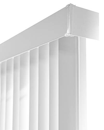 CHICOLOGY Cordless Vertical Blinds Patio Door or Large Window Shade, 78' W X 84' H, Oxford White Vinyl