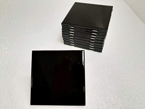 4 in Black Ceramic Tile 4.25 inch American Olean Gloss 4 1/4' Box 10 Piece