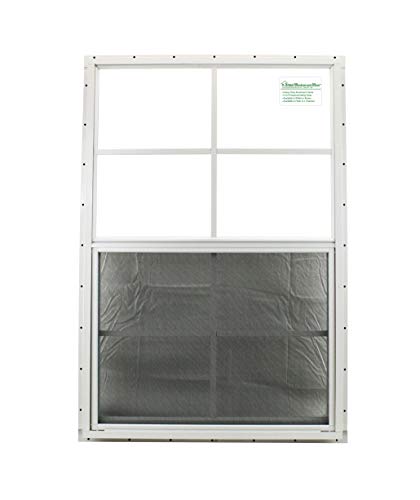Shed Windows 24' X 36' White J-Channel Mount, Safety/Tempered Glass, Playhouse Windows, Chicken Coop Windows