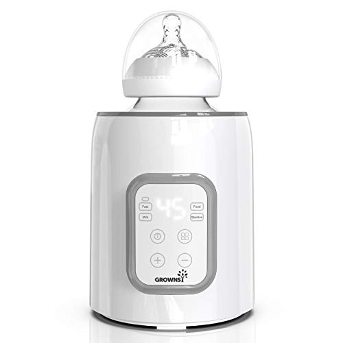 Bottle Warmer, 5-in-1 Fast Baby Bottle Warmer and Sterilizer with Timer Baby Food Heater&Defrost BPA-Free Warmer with LCD Display Accurate Temperature Control for Breastmilk and Formula