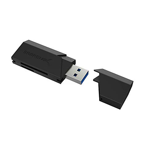 Sabrent SuperSpeed 2-Slot USB 3.0 Flash Memory Card Reader for Windows, Mac, Linux, and Certain Android Systems - Supports SD, SDHC, SDXC, MMC/MicroSD, T-Flash [Black] (CR-UMSS)
