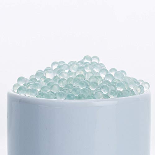 Adamas-Beta Solid Round Clear Glass Boiling Stones Beads, 3mm Diameter, Approx 1000 Beads