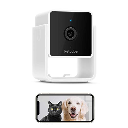 [New 2020] Petcube Cam Pet Monitoring Camera with Built-in Vet Chat for Cats & Dogs, Security Camera with 1080p HD Video, Night Vision, Two-Way Audio, Magnet Mounting for Entire Home Surveillance