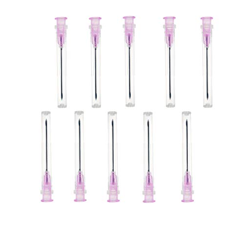 100PACK 18G 1.5inch Veterinary Plastic Sterile Injection Needle,pet Poultry Needle，Bovine Pig Injection Needle,Disposable Injection Needle