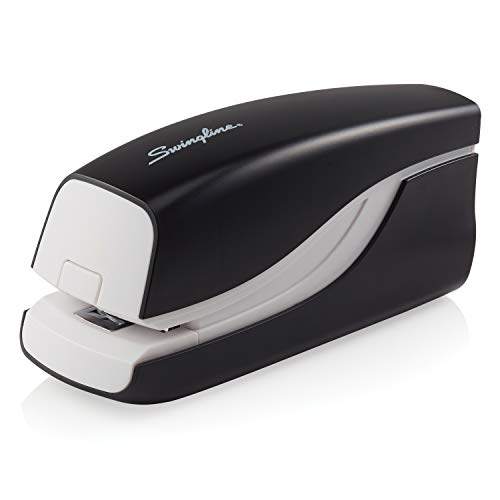 Swingline Electric Stapler, Compact, Half Strip, 20 Sheet Capacity, Battery Powered, Portable, Black (42132)