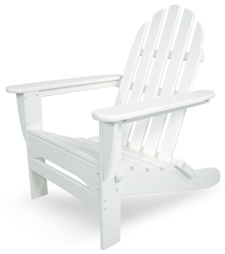 POLYWOOD AD5030WH Classic Folding Adirondack Chair, 35.00' x 29' x 35.00', White