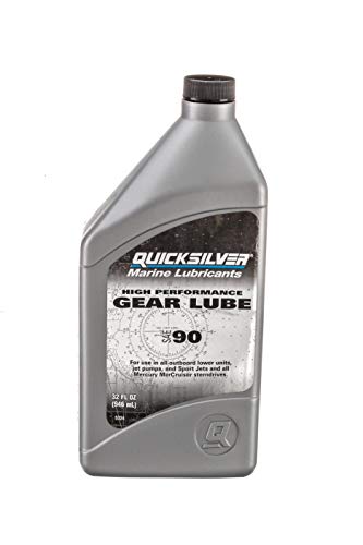 Quicksilver 858064Q01 High Performance SAE 90 Gear Lube for Mercury Outboards and MerCruiser Sterndrives, 32 oz