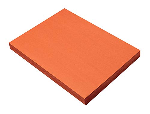 SunWorks Heavyweight Construction Paper, 9 x 12 Inches, Orange, 100 Sheets