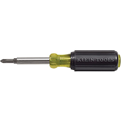 Klein Tools 32476 5-In-1 Multi-Bit Screwdriver / Nut Driver with 2 Slotted, 2 Philips, and 1 Nut Driver Tip