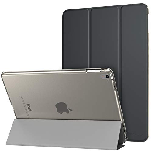 MoKo Case Fit iPad Pro 9.7 - Slim Lightweight Smart Shell Stand Cover with Translucent Frosted Back Protector Fit iPad Pro 9.7 Inch 2016 Release Tablet, Space Gray (with Auto Wake/Sleep)