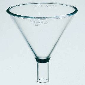 Funnel, Short stem, Glass - 100 mm. [ 1 Ea.]