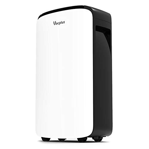 Vacplus 30 Pints Dehumidifier for Medium Rooms, Home Basements Bedroom - Efficiently Removes Moisture with Auto-shutoff and Continuous Drainage Outlet Timing Shutdown/Start-up