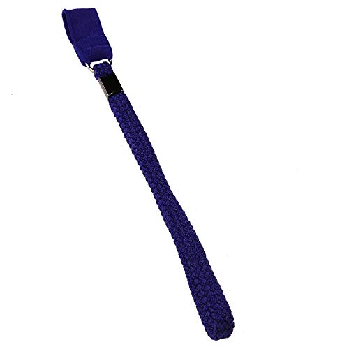 PCP Cane Wrist Strap, Durable Triple Braided Elastic Nylon Lanyard for Canes, Blue