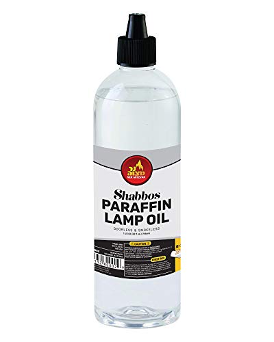 Paraffin Lamp Oil - Clear Smokeless, Odorless, Clean Burning Fuel for Indoor and Outdoor Use with E-Z Fill Cap and Pouring Spout - 32oz - by Ner Mitzvah