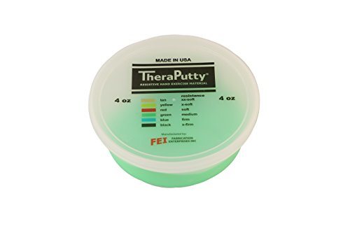 Cando 264345 TheraPutty Plus Anti-Microbial, Green: Medium, 4 oz