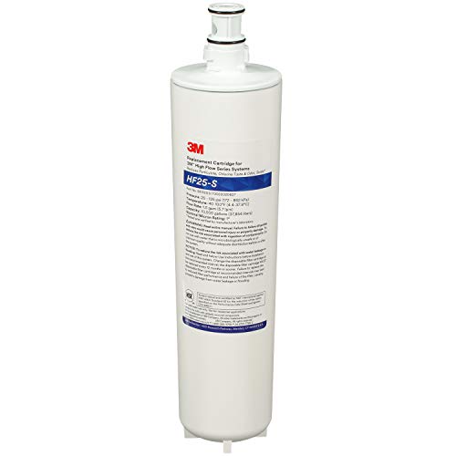 3M Water Filtration Products Replacement Cartridge for Commercial Ice Maker Machines HF25-S for High Flow Series ICE125-S, Reduces Sediment, Chlorine Taste and Odor, Inhibits Scale