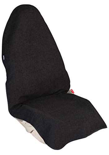 Leader Accessories Waterproof Sweat Towel Front Bucket Seat Cover for Cars Truck SUV Black - Machine Washable - Great for Athletes, Running, Swimming, Boxing, Hiking