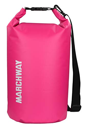 Floating Waterproof Dry Bag 5L/10L/20L/30L, Roll Top Dry Sack for Boat, Ski, Beach, Paddle Board Sport, Kayaking, Rafting, Boating, Swimming, Camping, Hiking, Canoeing, Fishing (Pink, 20L)