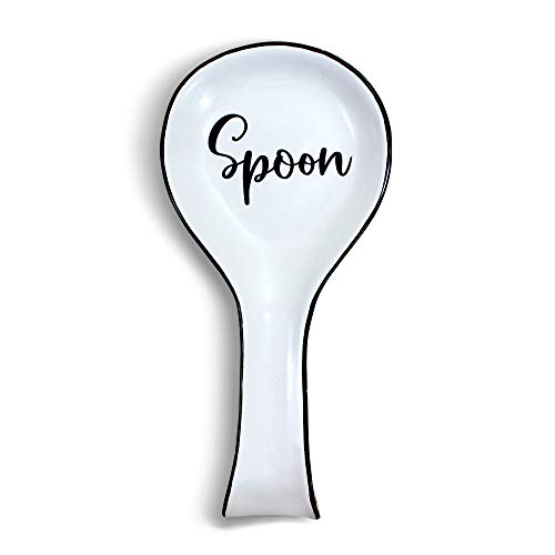 Spoon Rests for Kitchen-Spoon Rest for Stove Top-Modern Farmhouse Kitchen Decor-Spoon Rest Ceramic-Spoon Rest White- Spoon Rest Black- Spoon Rests for Kitchen Stove-Spoon Holder by Home Acre Designs