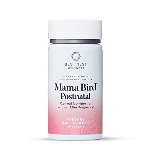 Mama Bird Postnatal Multi+, Once Daily, Whole Food Organic Blend, L-Methylfolate (Folic Acid), Methylcobalamin (B12), Natural Vitamin, Immune Support, 30 Ct, Best Nest Wellness