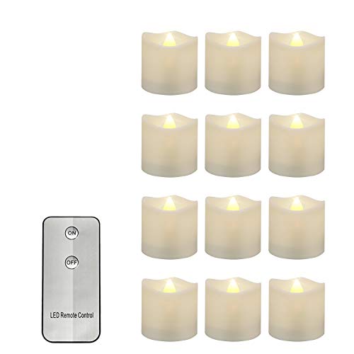 Remote Control LED Tea Lights, Long Lasting Flickering Battery Operated LED Candles with Remote, for Home Decor and Seasonal Celebration
