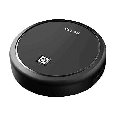 AIORNIY Robot Vacuum, Smart Super Suction, 90mins Long Lasting, Self-Charging, Timing Function, Multiple Cleaning Modes, Best Robot Vacuums for Pet Hair, Hard Floor, Carpet (25x25x6.5cm, Black)