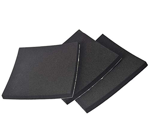 XCEL Super Versatile Rubber Pads with Strong Adhesive, Great Vibration Damping Pads, Perfect for Loud Washing Machines, Acoustic Foam Pad, Made in USA (3 Pack - 6' x 6' x 1/2')