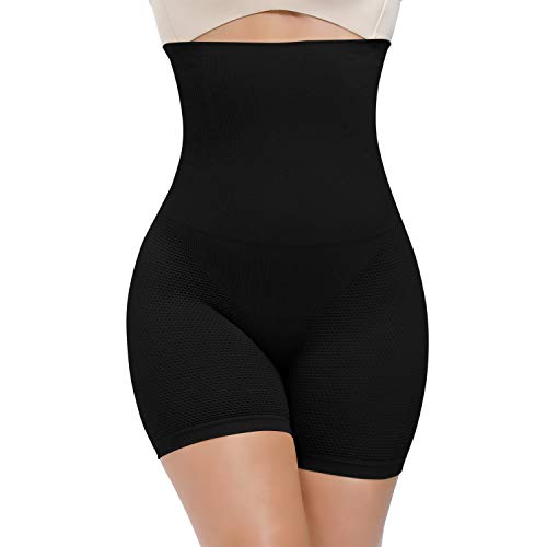 YADIFEN Womens Shaper Shorts, Tummy Control Shorts, Mid-Thigh Slimmer High Waisted Shaperwear,Body Shaper for Women(Black,Medium/Large)