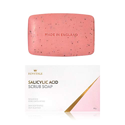 Salicylic Acid Scrub Soap Pore Exfoliating, Acne Fighting, Softening Skin, Anti-Blemish, Removes Warts