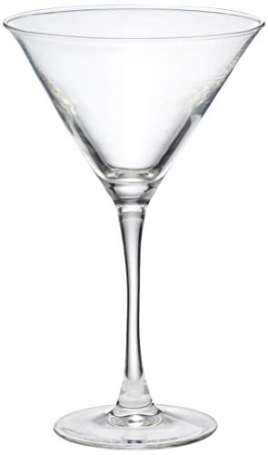 AmazonBasics Chelsea Martini Glass Set, 10-Ounce, Set of 6