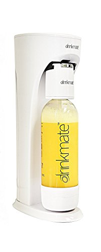 DrinkMate Sparkling Water and Soda Maker, Carbonates ANY Drink, with 1L Re-usable BPA-free Carbonating Bottle and Patented Fizz Infuser - Ivory White (Does Not Come with CO2 Cylinder)